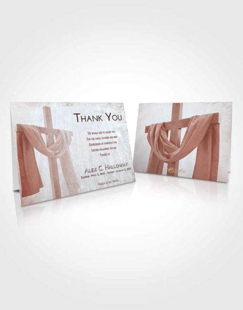 Funeral Thank You Card Template Ruby Love Loving Cross