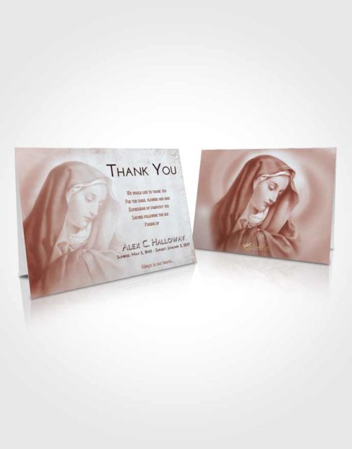 Funeral Thank You Card Template Ruby Love Mary Mother in Heaven
