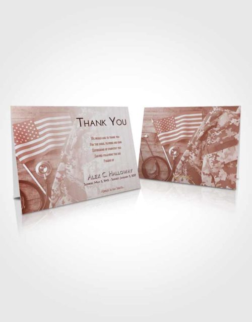 Funeral Thank You Card Template Ruby Love Military Medical