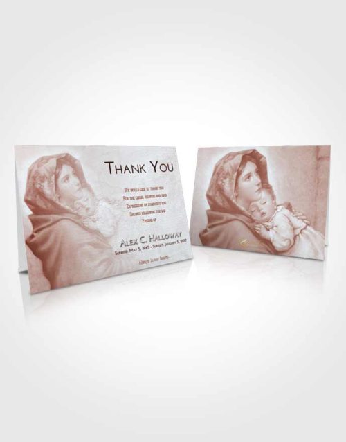 Funeral Thank You Card Template Ruby Love Mother Mary