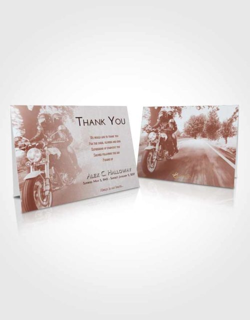 Funeral Thank You Card Template Ruby Love Motorcycle Days