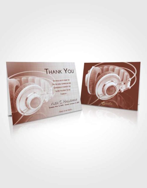 Funeral Thank You Card Template Ruby Love Music Alley