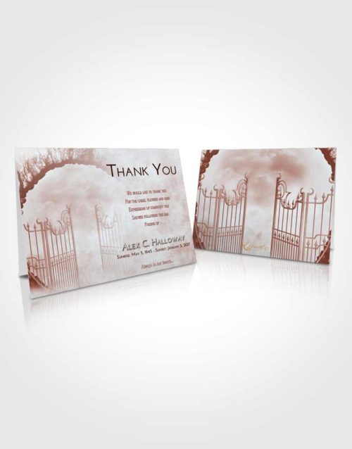Funeral Thank You Card Template Ruby Love Mystical Gates of Heaven
