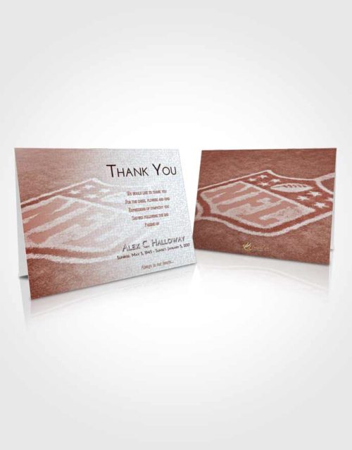 Funeral Thank You Card Template Ruby Love NFL Football