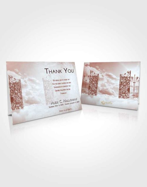 Funeral Thank You Card Template Ruby Love Pearly Gates of Heaven