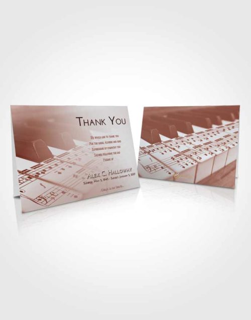 Funeral Thank You Card Template Ruby Love Piano Desire