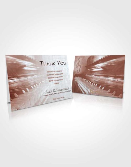 Funeral Thank You Card Template Ruby Love Piano Passion
