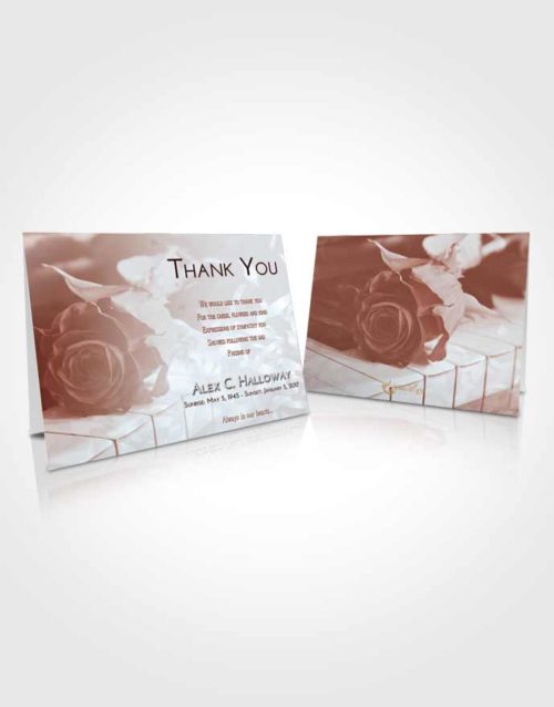 Funeral Thank You Card Template Ruby Love Piano Rose