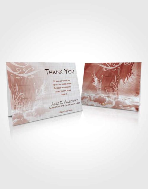 Funeral Thank You Card Template Ruby Love Precious Gates to Heaven