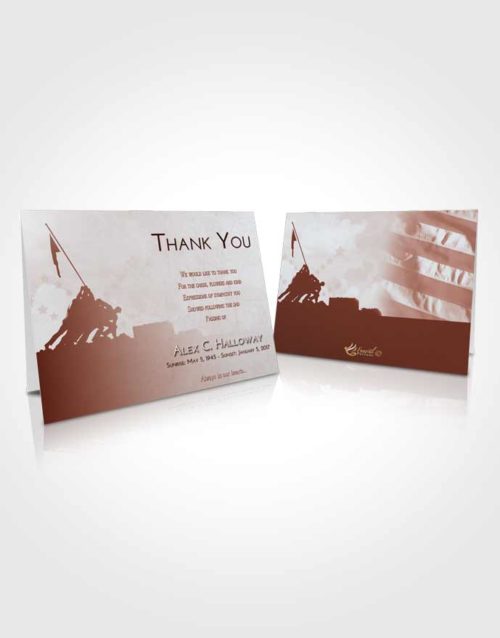 Funeral Thank You Card Template Ruby Love Proud Veteran