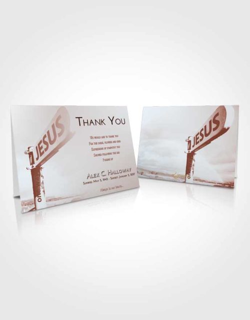 Funeral Thank You Card Template Ruby Love Road to Jesus