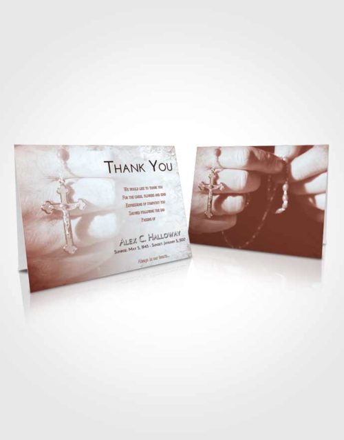 Funeral Thank You Card Template Ruby Love Rosary Honor