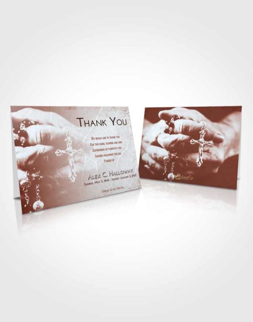 Funeral Thank You Card Template Ruby Love Rosary Life