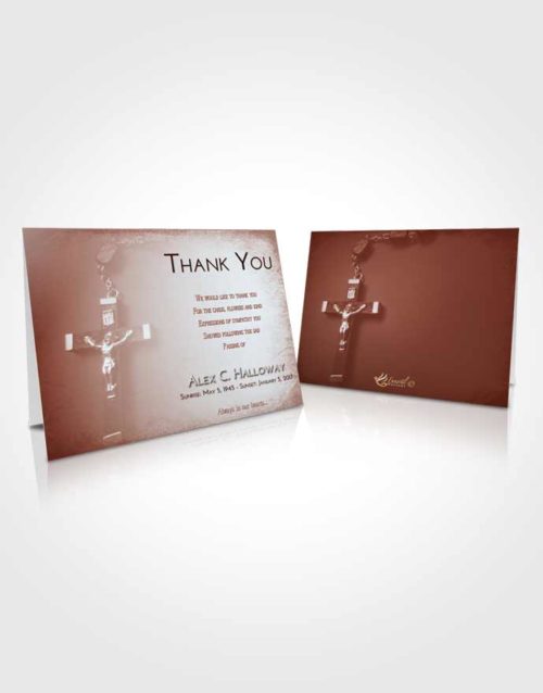Funeral Thank You Card Template Ruby Love Rosary Love
