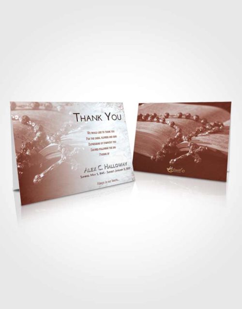 Funeral Thank You Card Template Ruby Love Rosary Prayer