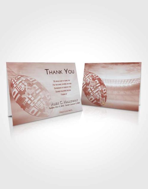 Funeral Thank You Card Template Ruby Love Rugby Passion