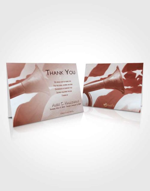 Funeral Thank You Card Template Ruby Love Service Honor