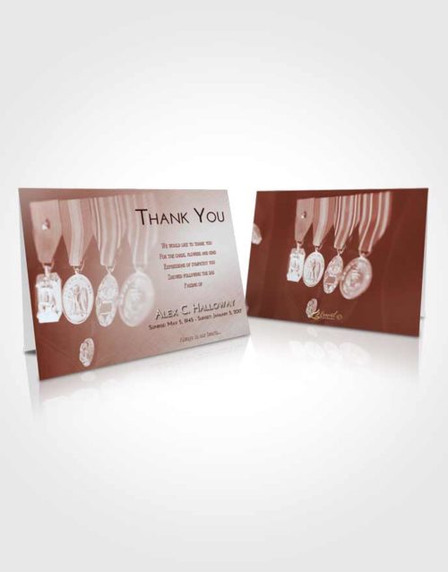 Funeral Thank You Card Template Ruby Love Service Reward