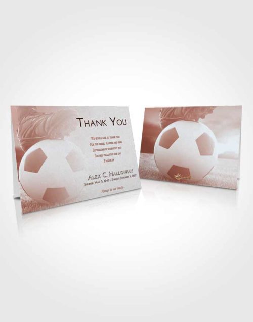 Funeral Thank You Card Template Ruby Love Soccer Cleats