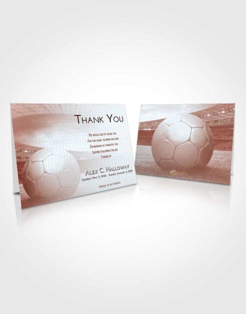 Funeral Thank You Card Template Ruby Love Soccer Love