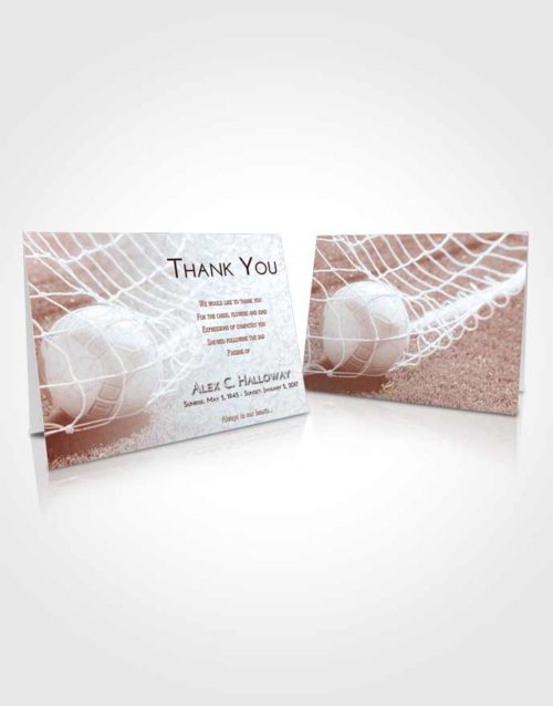 Funeral Thank You Card Template Ruby Love Soccer Pride