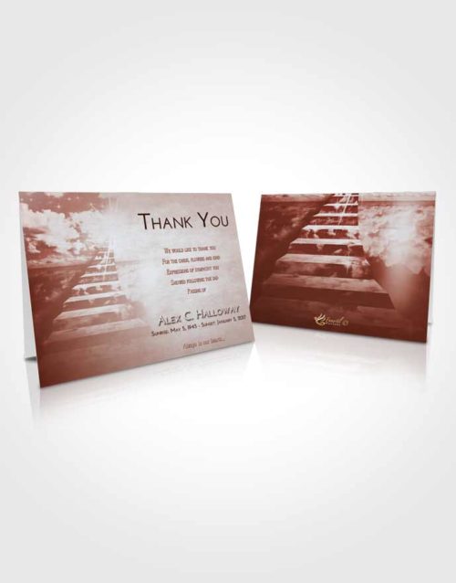 Funeral Thank You Card Template Ruby Love Stairway for the Soul