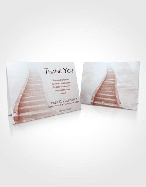 Funeral Thank You Card Template Ruby Love Stairway to Bliss