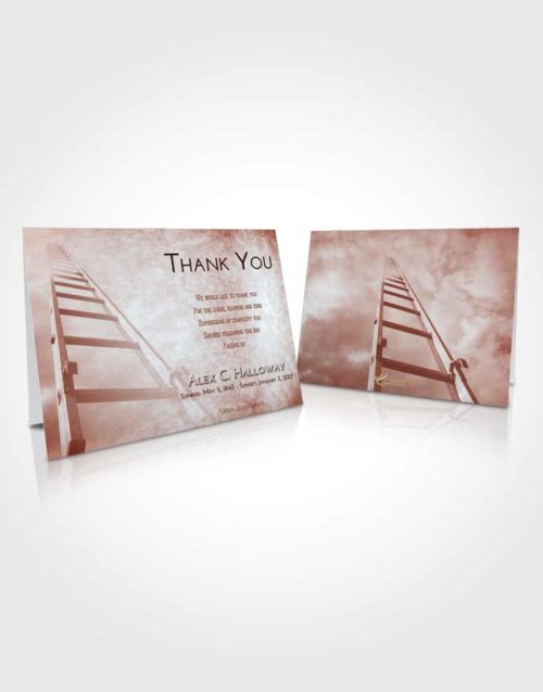 Funeral Thank You Card Template Ruby Love Stairway to Forever