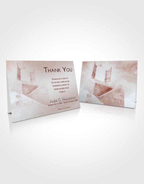 Funeral Thank You Card Template Ruby Love Stairway to the Gates of Heaven
