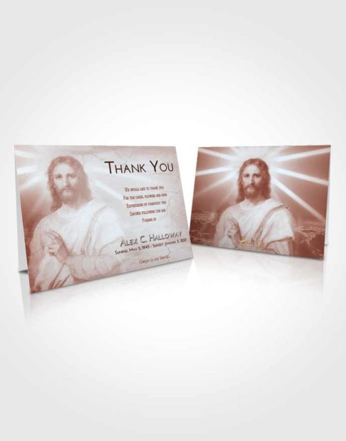 Funeral Thank You Card Template Ruby Love Star of Jesus