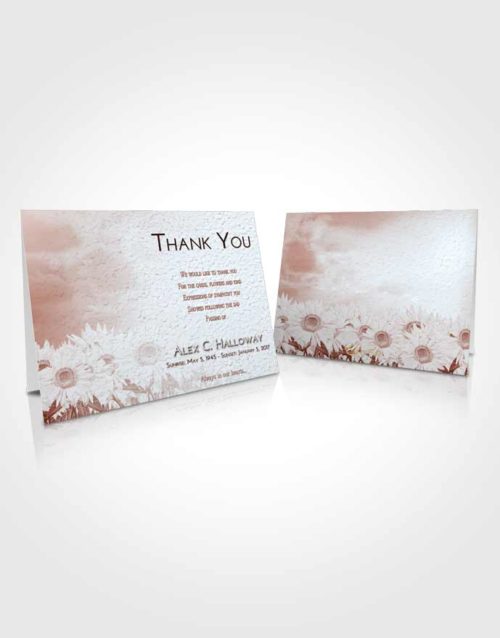 Funeral Thank You Card Template Ruby Love Sunflower Bliss