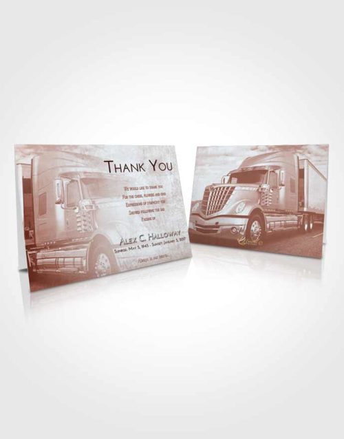 Funeral Thank You Card Template Ruby Love Trucker Hours