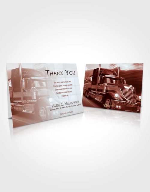 Funeral Thank You Card Template Ruby Love Trucker Life