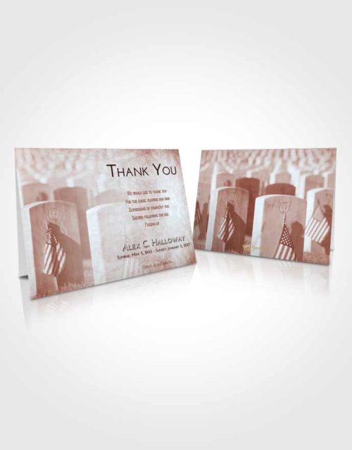Funeral Thank You Card Template Ruby Love Veteran Service