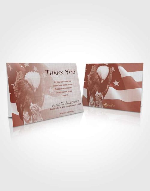 Funeral Thank You Card Template Ruby Love Veterans Journey