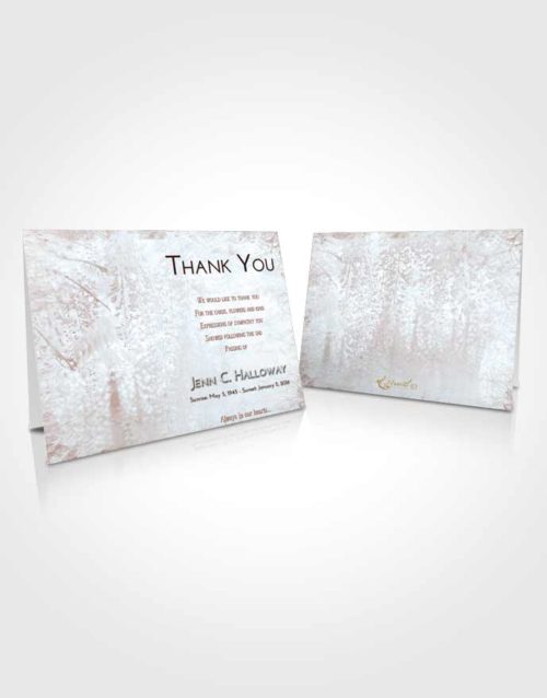Funeral Thank You Card Template Ruby Love Whispering Flowers