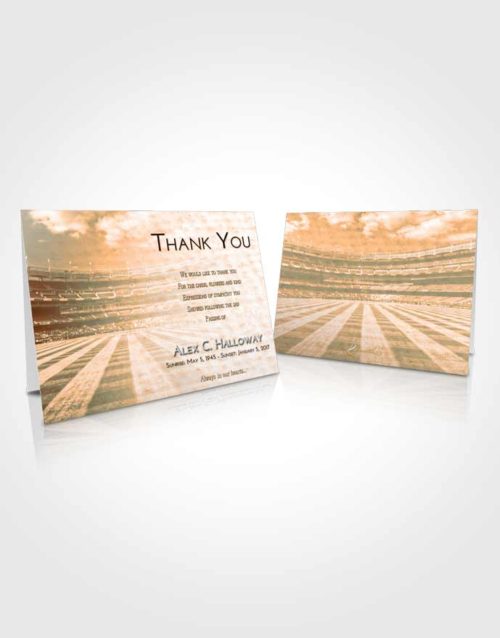 Funeral Thank You Card Template Soft Dusk Baseball Serenity