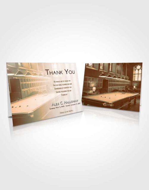Funeral Thank You Card Template Soft Dusk Billiards Journey