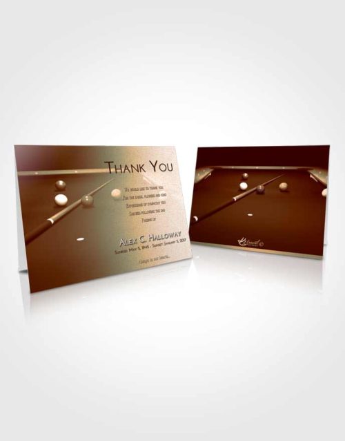 Funeral Thank You Card Template Soft Dusk Billiards Peace