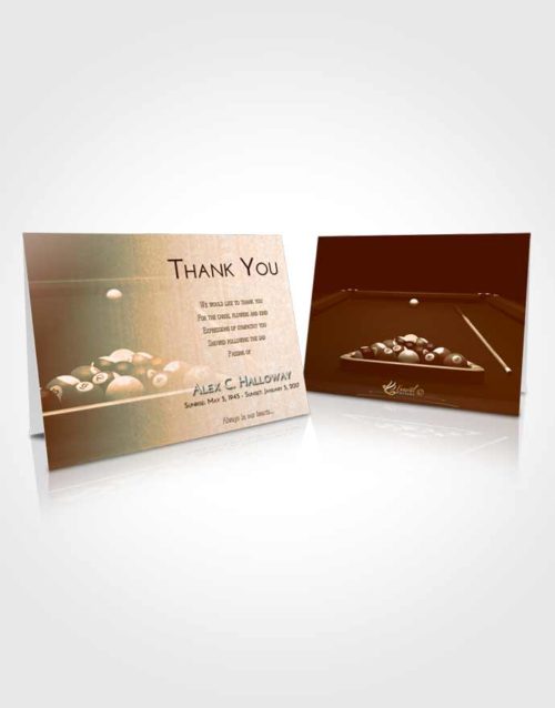 Funeral Thank You Card Template Soft Dusk Billiards Pride