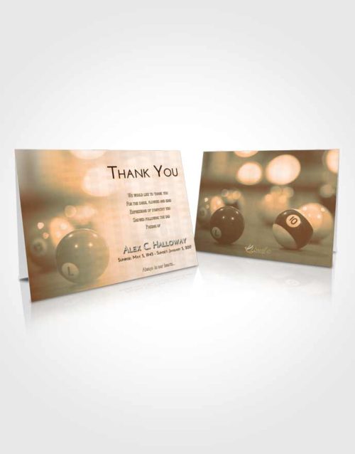 Funeral Thank You Card Template Soft Dusk Billiards Tranquility