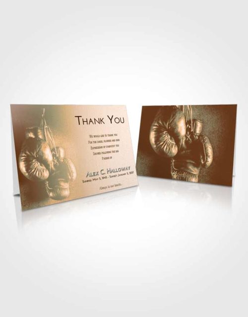 Funeral Thank You Card Template Soft Dusk Boxing Serenity