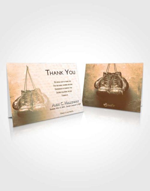 Funeral Thank You Card Template Soft Dusk Boxing Victory