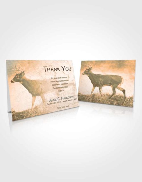Funeral Thank You Card Template Soft Dusk Deer Game