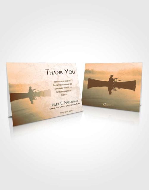 Funeral Thank You Card Template Soft Dusk Fish in the Water