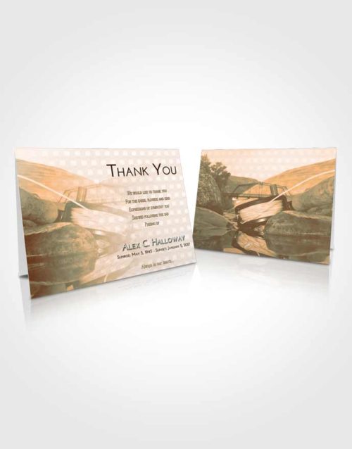 Funeral Thank You Card Template Soft Dusk Fishing Dreams