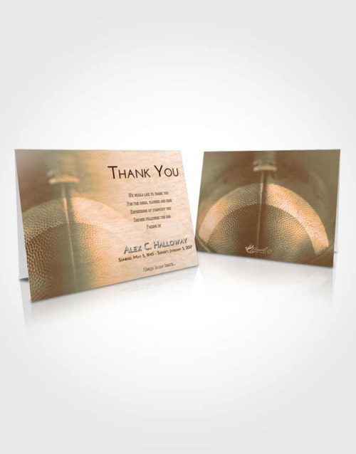 Funeral Thank You Card Template Soft Dusk Football Journey