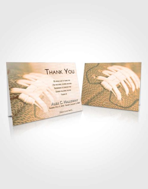 Funeral Thank You Card Template Soft Dusk Football Life