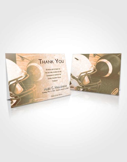 Funeral Thank You Card Template Soft Dusk Football Party