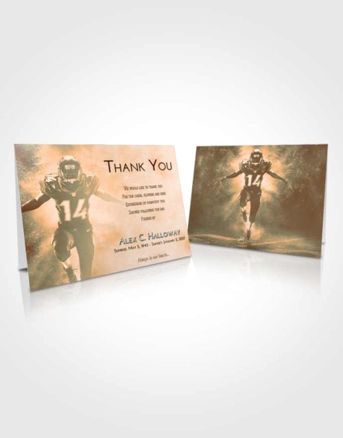 Funeral Thank You Card Template Soft Dusk Football Serenity